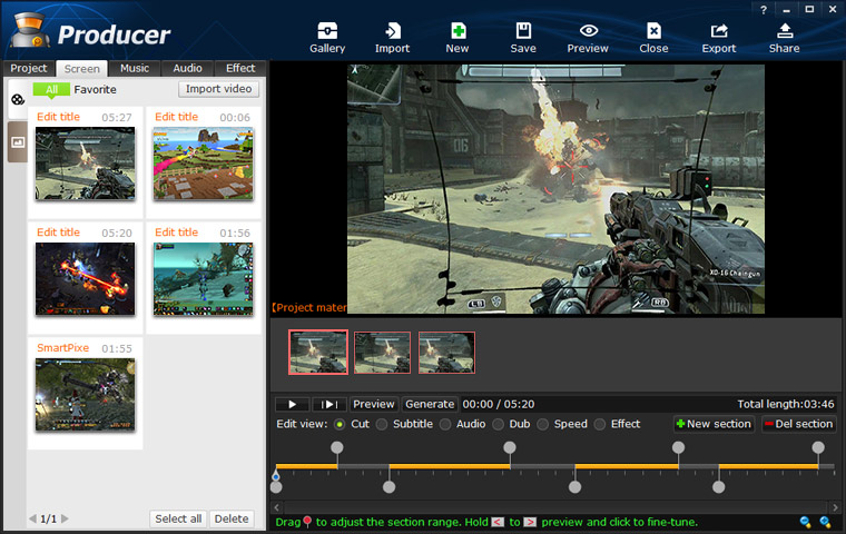 SmartPixel Screen Capturing Video Editing Software